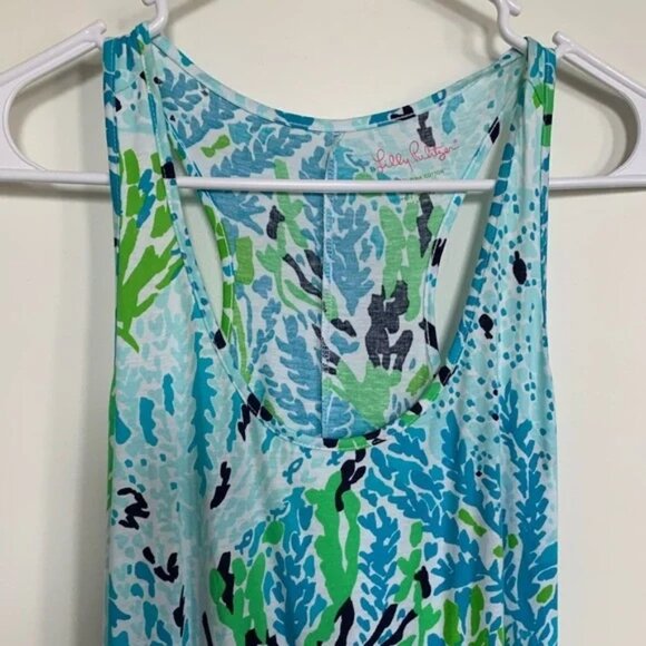 ✨Like New Lilly Pulitzer Cordon Racerback Dress Let's Cha Cha Spa Blue Size XS - Picture 5 of 12